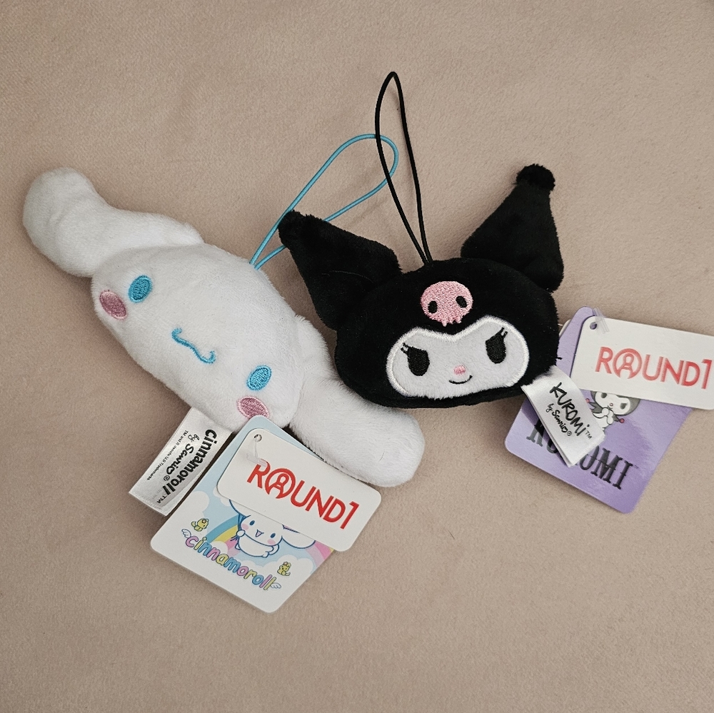 Cinnamoroll & Kuromi Round1 Keychains